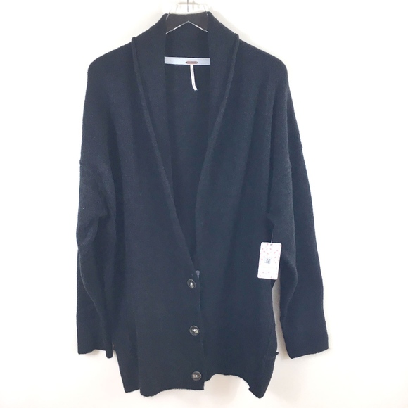 Free People Sweaters - Free People Eucalyptus Cardigan in Black Medium
